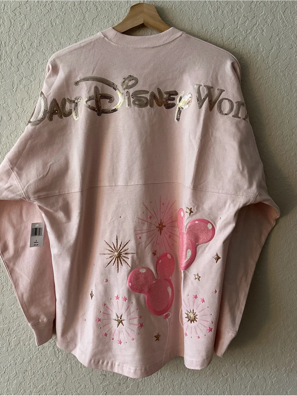 Disney World Pink and Gold Balloons Spirit Jersey S - Picture 1 of 8